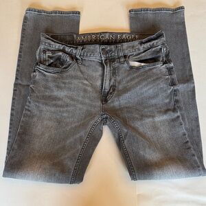 American Eagle Mens Straight Grey Jeans